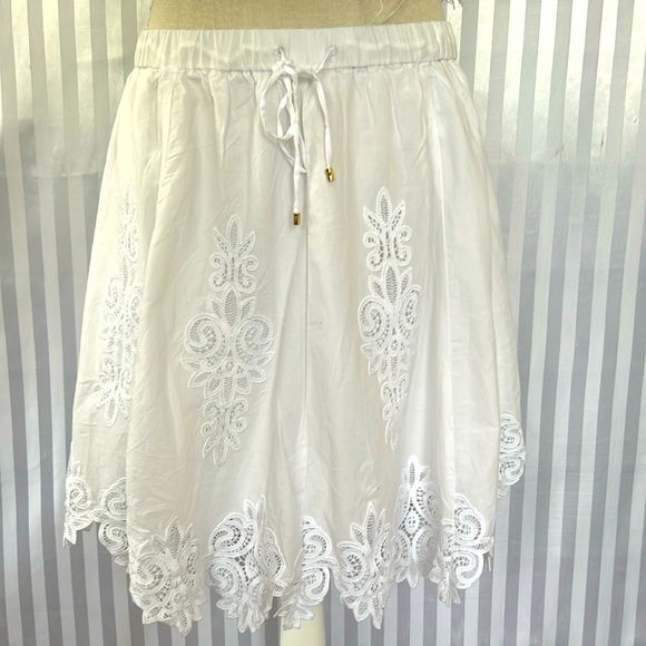 Ralph Lauren white cotton skirt with pockets black label size 12 - Picture 1 of 5